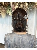 ハーフアップヘアセット♪yu