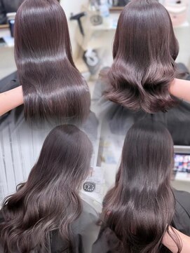 アオ(ao.) ブリーチなしで叶うココアラベンダー♪