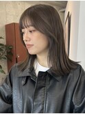 栄顔まわりレイヤーストレートロブ