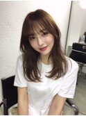 ゆるふわロング×オリーブベージュで抜け感UP【夙川/苦楽園】