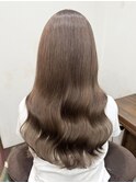 ココアベージュで柔らか透明感◎ダブルカラー