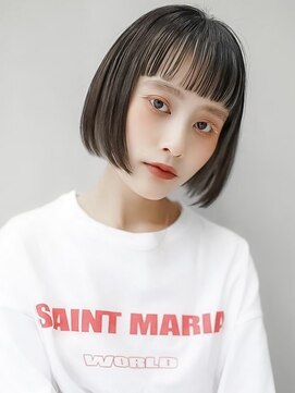 ギークス(GEEKS) 【GEEKS渋谷】オン眉ボブ/アンブレラカラー/初ブリーチ/冬カラー