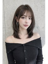イチパーセント 横浜(1%)&nbsp;着物ヘア/ダークアッシュ/ミディアムレイヤーカット/横浜