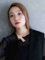 ルー ハナレ(Luu HANARE)&nbsp;切りっぱなしボブ/ハイトーンカラー/神戸/東灘区/岡本/住吉