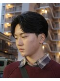 曲がる縮毛矯正/メンズ縮毛矯正/毛流れセンターパート