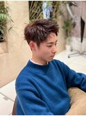 MEN’S/リバースセンターパート/ニュアンスパーマ/由比ヶ浜