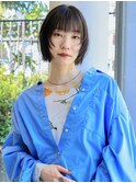 切りっぱなし/ハッシュカット/オリーブグレージュ/新百合ヶ丘