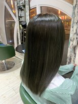 お～るうぇいず(always)&nbsp;髪質改善トリートメントカーキーグレージュ韓国風ミディアムヘア