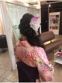 卒業式ヘアセット 首元すっきりダウンスタイル☆