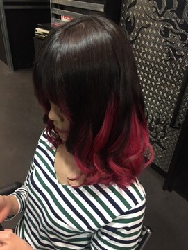 ゾーマ(ZOUMA) グレー&ピンク インナーカラー TRICKSTYLE☆