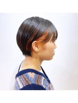 ラナ 渋谷(Lana) 【Chill】大人かわいい季節オレンジベージュクールショートボブ