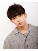30代コンマヘアビジネスかき上げツイストパーマショートレイヤー