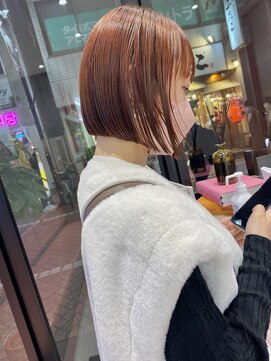 ロンドポレール 北千住(Lond polaire) 【伊勢】パツっとボブ/グレージュカラー/ボブウルフ