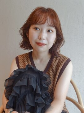 ルル 表参道(lulu.) 暖色カラー/暖色/オレンジ/ピンク/ボブ/重めカット