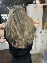 ラフ(LAFF) #バレイヤージュ#グレージュカラー#ボブウルフ#ココアベージュ