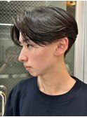 メンズ/センターパート/ニュアンスパーマ/シースルーマッシュ