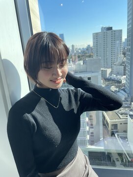 エクリボンヌ(equri bonne) まるみショート×水素カラー