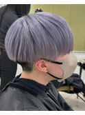 刈り上げマッシュラベンダーシルバー
