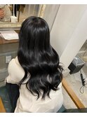 暗髪ロング