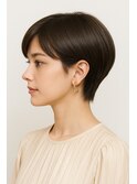 ナチュラル大人ショート×オリーブブラウン