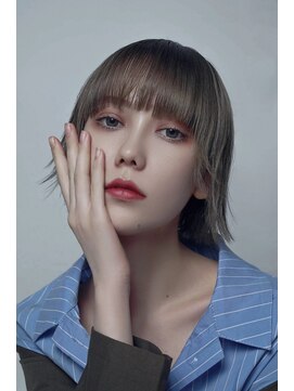 エムヘアサロン 高田馬場(M Hair Salon) 外国人風ショートボブ×ミルクティーアッシュ【高田馬場】