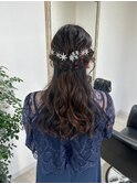 ヘアアレンジ　ヘアセット　ハーフアップ　福岡美容室