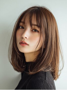 ロディーナコク 大口 新子安(rodina.coc) 着物ヘア/ダークアッシュ/ミディアムレイヤーカット/大口新子安