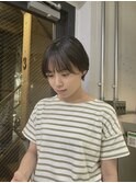 手櫛でまとまるショートボブ2【lok高田馬場】