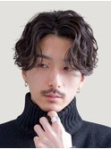 大阪梅田波巻きパーマツイストスパイラルパーマセンターパート◆