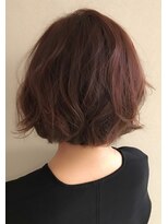 ロンド 銀座(Lond)&nbsp;ピンクベージュのウェーブボブ 担当 本田奈穂美