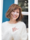 大人カジュアルミディアムボブ