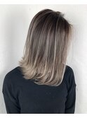 stylist伊良部 外国人カラー コントラストバレイヤージュボブ