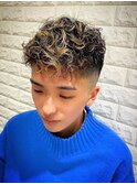 ba17_2wayバングツイストスパイラルウルフモテ髪無造作パーマ