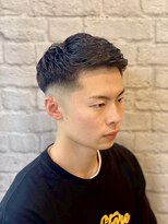 ヘアサロン 銀座マツナガ新宿店(hair salon) スキンフェード×くせ毛風束感パーマ【新宿/理容室/理容室】