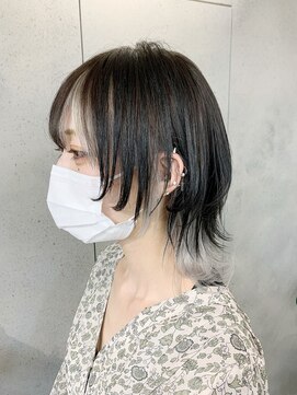 ユーフォリア 池袋東口駅前店(Euphoria) 【Mizuki指名で叶う♪】ホワイトカラー可愛いミディアムウルフ