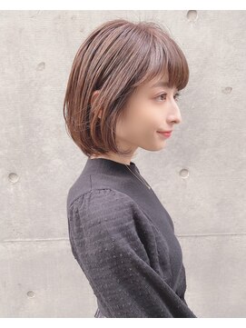 プアメリア 名古屋(Puamelia) トリートメント ブリーチなしダブルカラー 前髪縮毛矯正