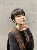 大人ガーリー チョコレート プリカール 小顔 丸みショートボブ