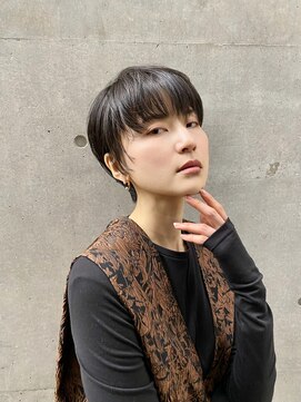 ハルキ ミナト ジャパン オオサカ(HARUKI MINATO japan OSAKA) 大人ガーリー チョコレート プリカール 小顔 丸みショートボブ