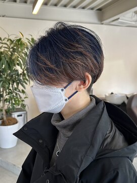 マセナ(Masena) ネイビー×オレンジMIXデザイン