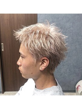 クレオ 福大通り店(CREO) ホワイトベージュ×スパイキーショート