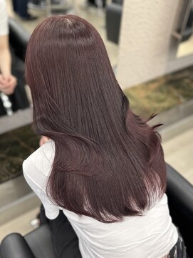 ペレ 栄店(PELE) デザインカラー/レイヤーカット/ウェットヘア/オリーブベージュ