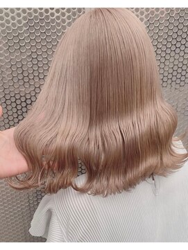 ペレ 栄店(PELE) デザインカラー/レイヤーカット/ウェットヘア/オリーブベージュ