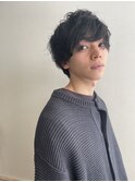 無造作マッシュメンズショート☆マットカラーデジタルパーマ