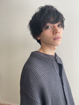 コルク バイ マグ 松本駅前(COLK by Mag) 無造作マッシュメンズショート☆マットカラーデジタルパーマ