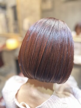 完全個室×髪質改善特化 Reeve吉祥寺 【レーヴェ】 艶ボブ×コッパーオレンジ×Reeve髪質改善【Reeve吉祥寺美容室】