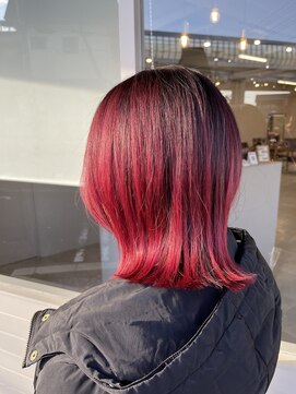 サロン 名和店(SALON) ルーツカラー/ボルドー/外はね