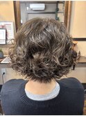 グラデーションボブスタイルパーマ