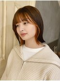 《macana》インナーカラー オレンジベージュ ボブ