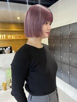 ヘアー アイス ルーチェ(HAIR ICI LUCE) ボブミニボブピンクラベンダーカラーピンクカラー/中西