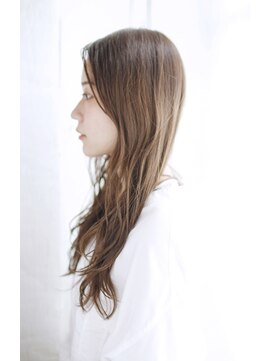 シュシュット(chouchoute) 美髪質改善ピンクブラウンエアリーロング切りっぱなしボブ/109